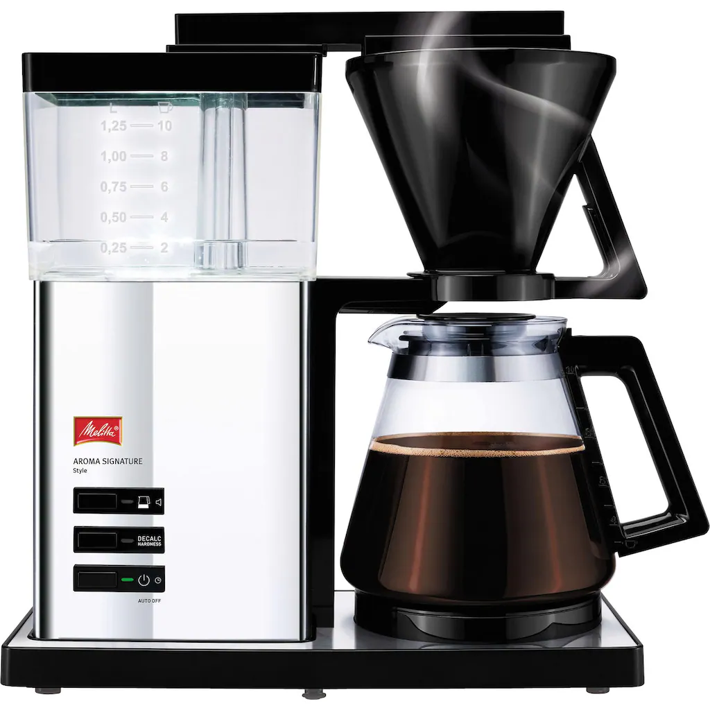 Melitta Filterkaffeemaschine »Aroma Signature Deluxe "Style" 100704«, 1,2 L Kaffeekanne, Papierfilter, 1x4 1 Melitta Filterkaffeemaschine »Aroma Signature Deluxe "Style" 100704«, 1,2 L Kaffeekanne, Papierfilter, 1x4