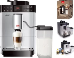Melitta Caffeo Varianza CSP F570-101 Kaffeevollautomat Mit Milchbehälter, One Touch Funktion - Silber -Melitta 1b67d9e9870d5720cc17fc57cb3e2cdf