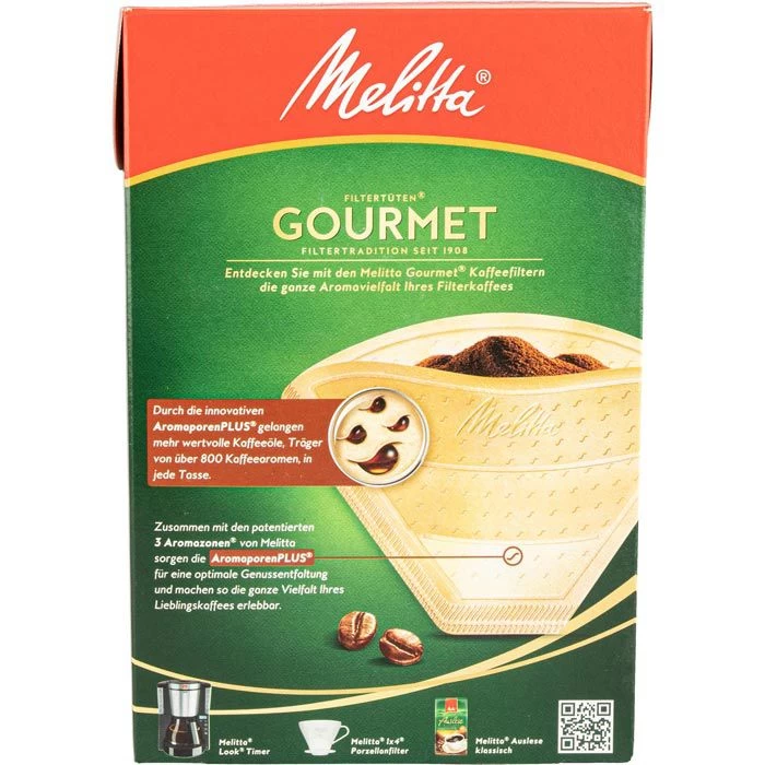 Melitta Filtertüten Gourmet 1x4, Größe 4, Braun, 80 Stück – Bild 4