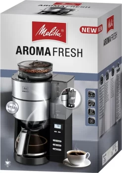 MELITTA 1021-02 Aroma Fresh Kaffeeautomat Mit Timer Und Mahlwerk Schwarz, Farbe:Schwarz -Melitta 3e1effda3e3858d830fb2ba40eca1a75
