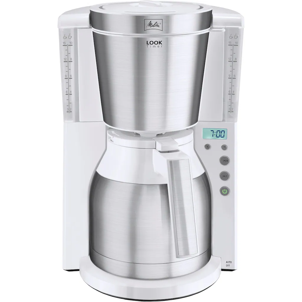Melitta Filterkaffeemaschine »Melitta® Look® Therm Timer 1011-15«, 1,2 L Kaffeekanne, Papierfilter, 1x4 1 Melitta Filterkaffeemaschine »Melitta® Look® Therm Timer 1011-15«, 1,2 L Kaffeekanne, Papierfilter, 1x4
