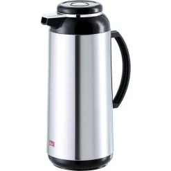 Melitta Thermoskanne 33614, Mit Edelstahlkolben, Isolierkanne, Silber, Edelstahl, 2,2 Liter