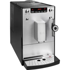 Melitta Kaffeevollautomat »Solo® & Perfect Milk E957-203, Silber/schwarz«, Café Crème&Espresso Per One Touch, Milchsch&heiße Milch Per Drehregler