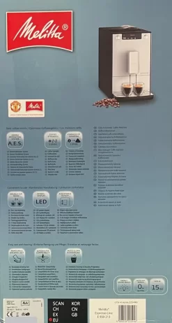 Melitta EspressoLine E950-213 Kaffeevollautomat, Silber/Schwarz -Melitta 4c41d485b302e6c009fc9795551dc66d