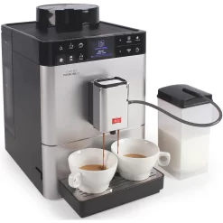 Melitta Kaffeevollautomat »Passione® One Touch F53/1-101, Silber«, One Touch Funktion, Tassengenau Frisch Gemahlene Bohnen