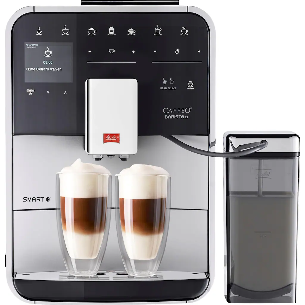 Melitta Kaffeevollautomat »Barista TS Smart® F850-101, Silber«, 21 Kaffeerezepte & 8 Benutzerprofile, 2-Kammer Bohnenbehälter 3 Melitta Kaffeevollautomat »Barista TS Smart® F850-101, Silber«, 21 Kaffeerezepte & 8 Benutzerprofile, 2-Kammer Bohnenbehälter – Bild 3