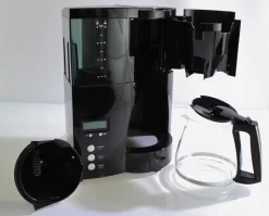 Melitta Optima Timer 100801 Bk, Filterkaffeemaschine Mit Glaskanne Und Timer-Funktion, Abnehmbarer Wassertank, Schwarz -Melitta 6f10033d5a9ef4842f6caed73195edca