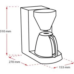 Melitta Kaffeemaschine Single 5, M 728 Bk SST, Kunststoff, Für 5 Tassen, Schwarz / Edelstahl -Melitta 79bb08daef861a1c96805c77b7d0b86b608e75fb kaffeemaschine melitta single 5 m 728 bk sst