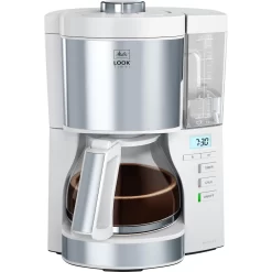 Melitta Filterkaffeemaschine »Look Timer 1025-07 Weiß«, 1,25 L Kaffeekanne, Papierfilter, 1x4