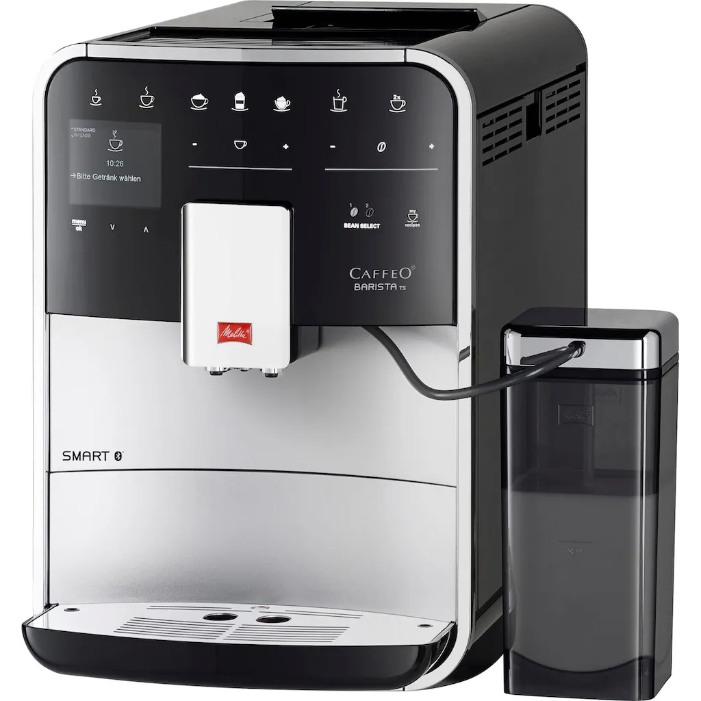 Melitta Kaffeevollautomat »Barista TS Smart® F850-101, Silber«, 21 Kaffeerezepte & 8 Benutzerprofile, 2-Kammer Bohnenbehälter 2 Melitta Kaffeevollautomat »Barista TS Smart® F850-101, Silber«, 21 Kaffeerezepte & 8 Benutzerprofile, 2-Kammer Bohnenbehälter – Bild 2