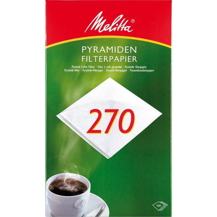 Melitta Filtertüten 270 G, Pyramidenfilter, Weiß, 100 Stück 1 Melitta Filtertüten 270 G, Pyramidenfilter, Weiß, 100 Stück