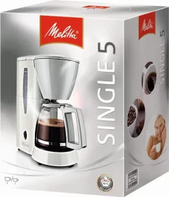 MELITTA Kaffeeautomat Single5 M 720-1/1 5Tassen 600Watt Weiß/grau -Melitta 854121637d6d0effe6b198fb1e7b0b6c
