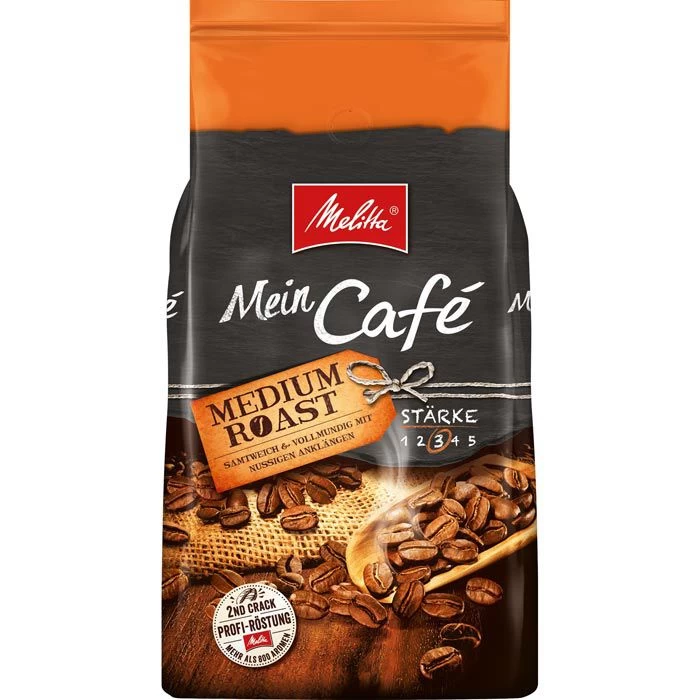 Melitta Kaffee Mein Café Medium Roast, Ganze Bohnen, Mild, 1kg 1 Melitta Kaffee Mein Café Medium Roast, Ganze Bohnen, Mild, 1kg