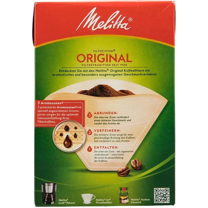 Melitta Filtertüten Original 1x4, Größe 4, Naturbraun, 80 Stück 5 Melitta Filtertüten Original 1x4, Größe 4, Naturbraun, 80 Stück – Bild 5