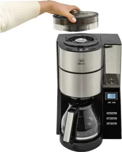 MELITTA 1021-02 Aroma Fresh Kaffeeautomat Mit Timer Und Mahlwerk Schwarz, Farbe:Schwarz -Melitta a425ddb481bb2851a56c215e7dddb640