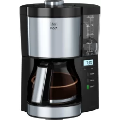 Melitta Filterkaffeemaschine »Look Timer 1025-08 Schwarz«, 1,25 L Kaffeekanne, Papierfilter, 1x4