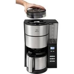 Melitta Kaffeemaschine 1021-12, AromaFresh Therm, Mit Mahlwerk, Thermoskanne, Für 10 Tassen, Schwarz -Melitta bc1b336248d4a61756b1536cfd0103d6f5a3639d kaffeemaschine melitta 1021 12 aromafresh therm