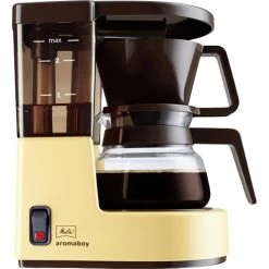 Melitta 41 Melitta Kaffeemaschine 1015-03, Aromaboy, Kunststoff, Mit Glaskanne, 2 Tassen, Beige/braun