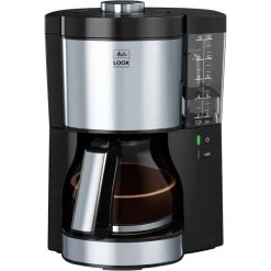 Melitta Kaffeemaschine 1025-06 Look Perfection, Kunststoff, Mit Glaskanne, 15 Tassen, Schwarz