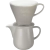 Melitta Kaffeefilter Aus Porzellan 1x4® & Porzellankanne 0,6L Grau