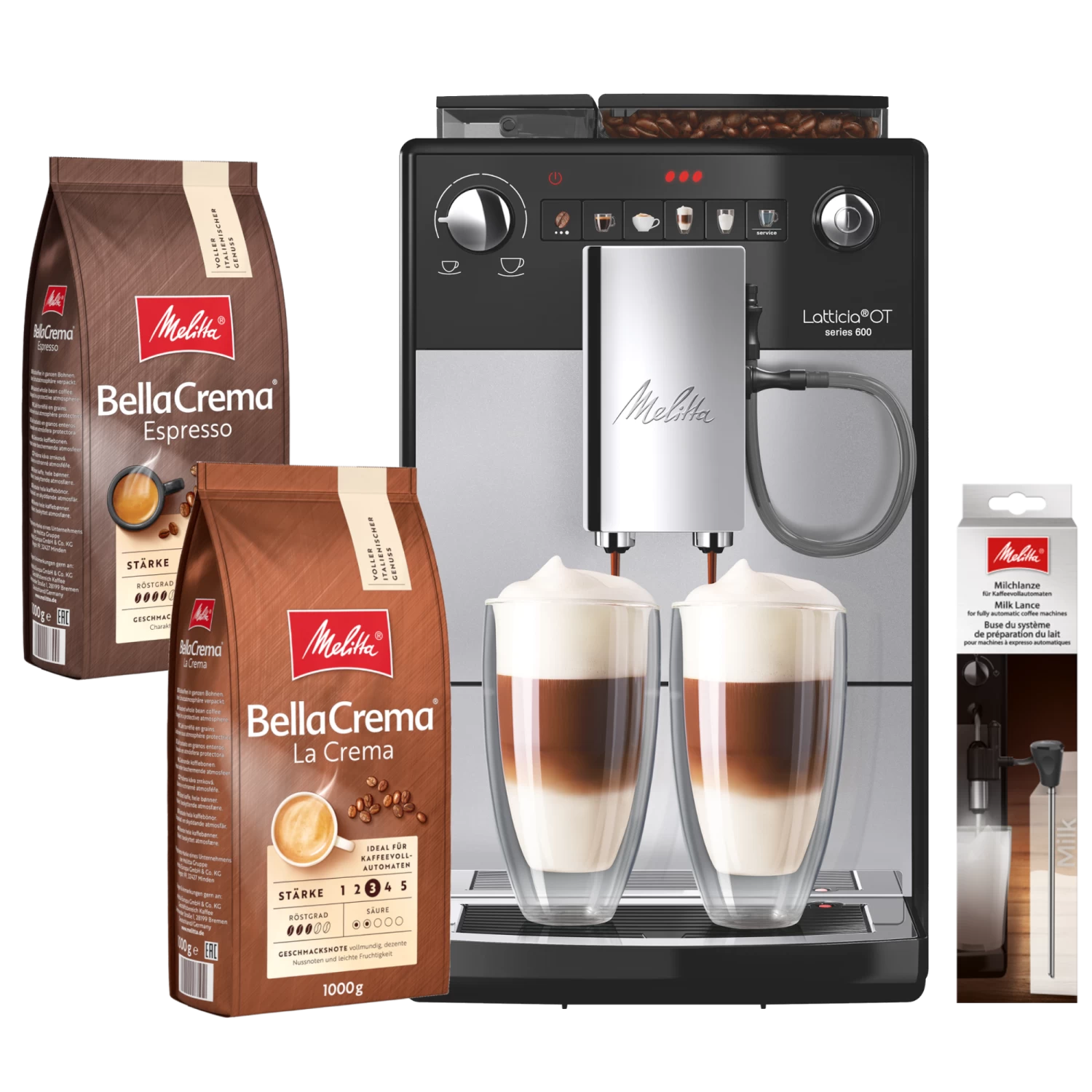 Melitta Latticia® OT Genuss-Set | Kaffeevollautomat 1 Melitta Latticia® OT Genuss-Set | Kaffeevollautomat